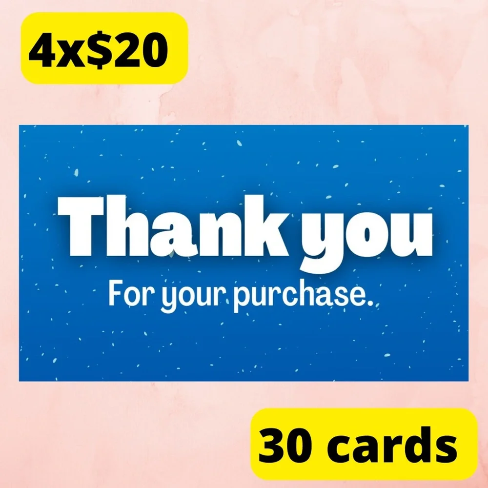30 thank you for your purchase cards